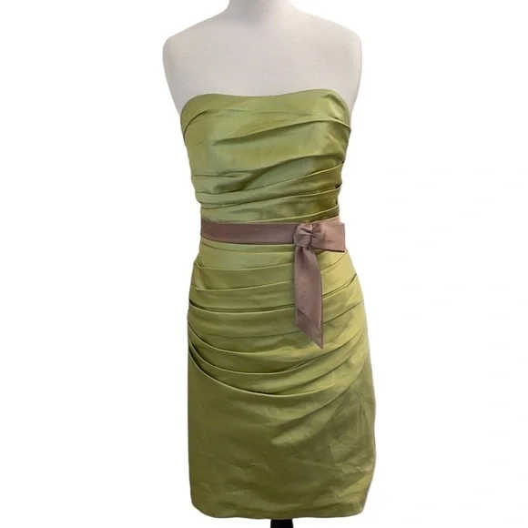 033: ALFRED ANGELO formal rouched mini dress in size S - Picture 1 of 9